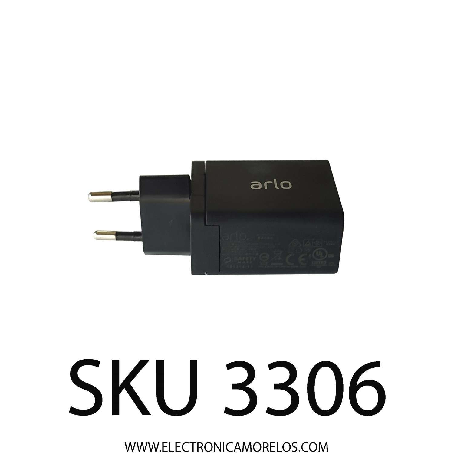 ADAPTADOR AC ARLO / NUMERO DE PARTE AD2037M20 / 332-50093-02 / ENTRADA: 100-240V AC 50/60HZ 0.3A / SALIDA: 5.0V DC 2.0A